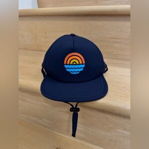Bitty Brah Sunset Sessions Sun Hat with Chin strap Navy Blue Size Toddler/Kids